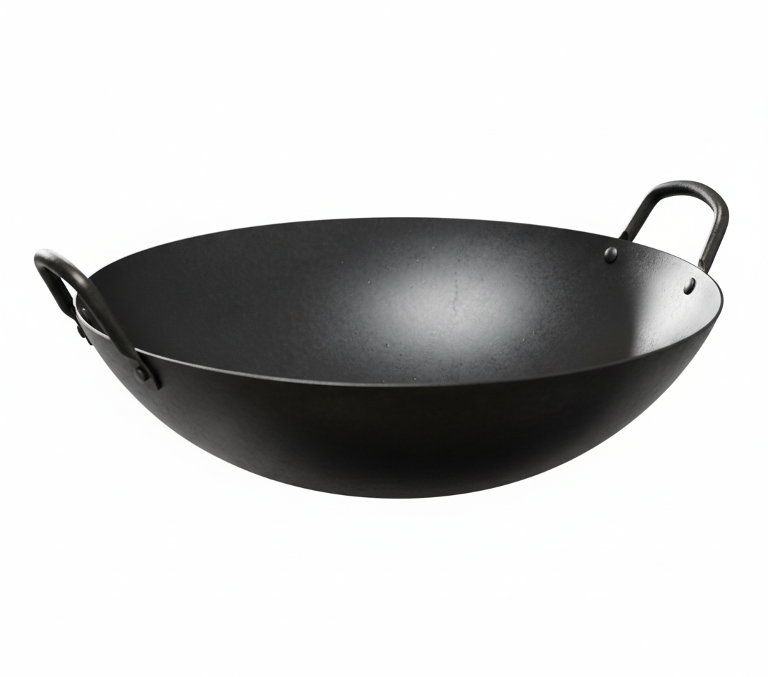 Wok With Double Rivited Handles