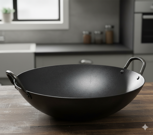 Wok With Double Rivited Handles