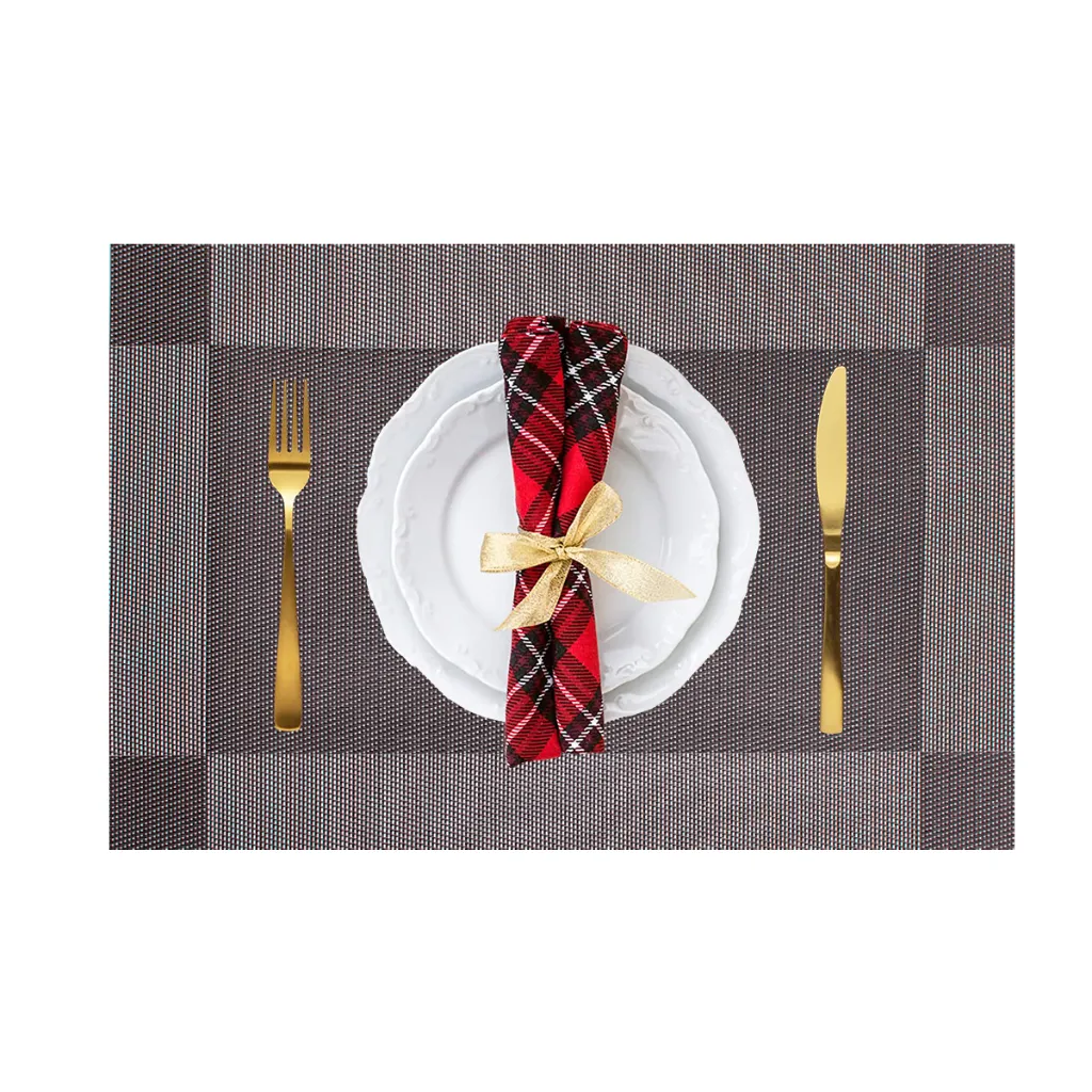 Dark Coffee PVC Placemat Anti-Skid Surface for Dining Table.webp