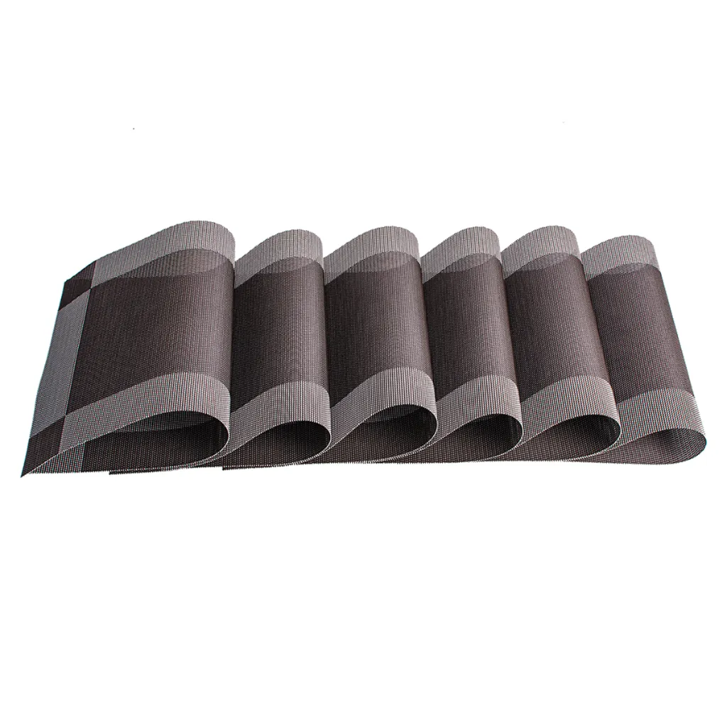 Dark Coffee PVC Table Mat Easy to Clean Durable Placemat.webp