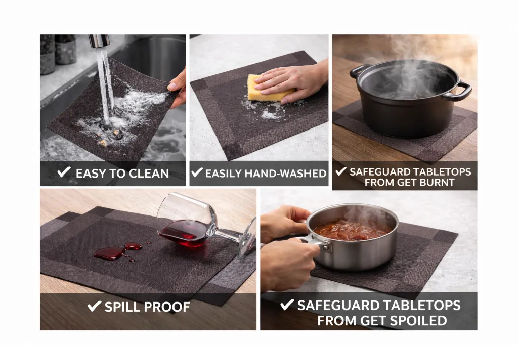 Heat Resistant PVC Placemat for Hot Plates and Serving Dishes.webp