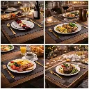 Premium PVC Placemat Dark Coffee 45x30cm Heat Resistant Table Mat.webp