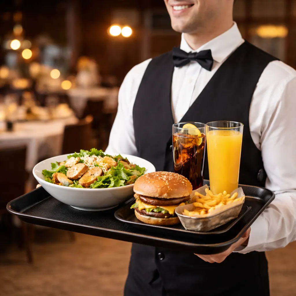 Durable Hygienic Fibreglass Salver Tray for Hospitality Service.webp