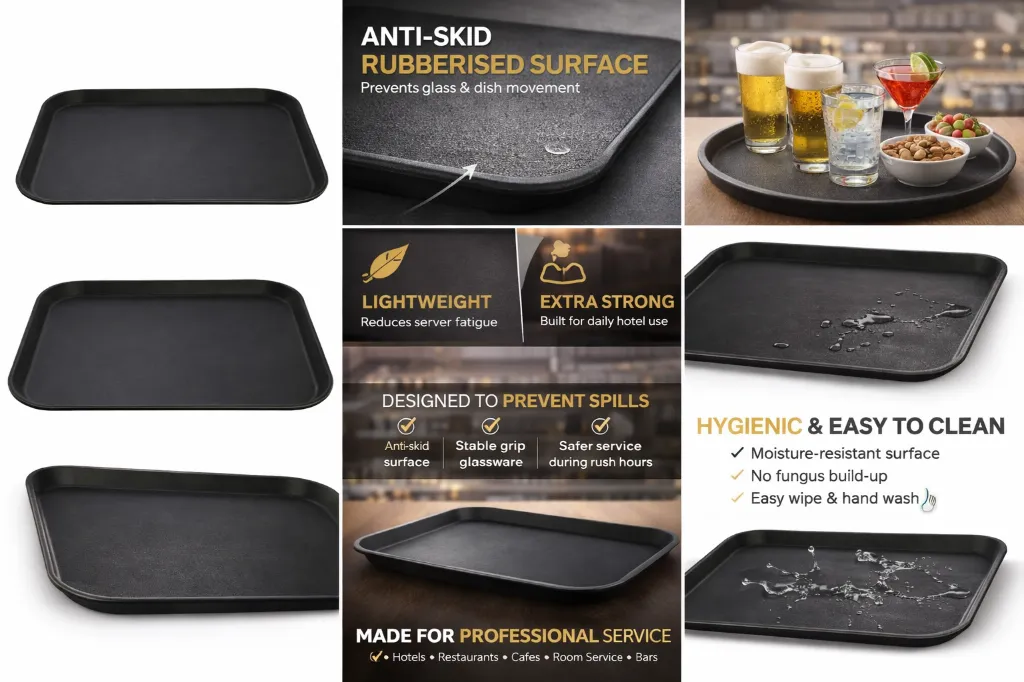 Heavy Duty Fibreglass Serving Tray Anti Skid .webp