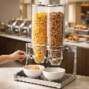 Double Cereal Dispenser for Hotel Buffet | Portion Control, Hygienic & Commercial Use.webp