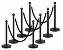 Q manager pole wit black velvet rope.webp