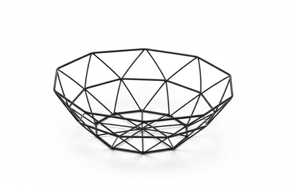 [X8159-015] Diamond Fruit Basket - MS Black