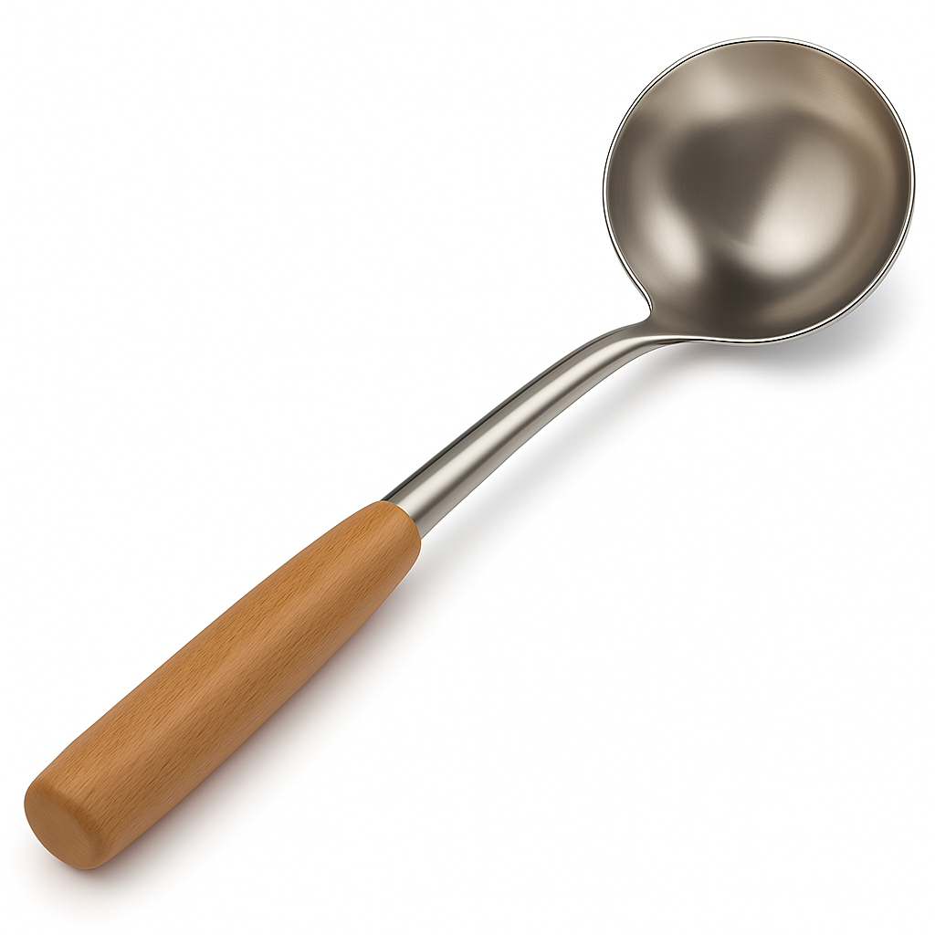[GYS-1] Ladle - Dabbu with Wooden Handle
