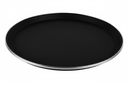 SS Ring Anti-skid Black Salver (Serving Tray) 16in.