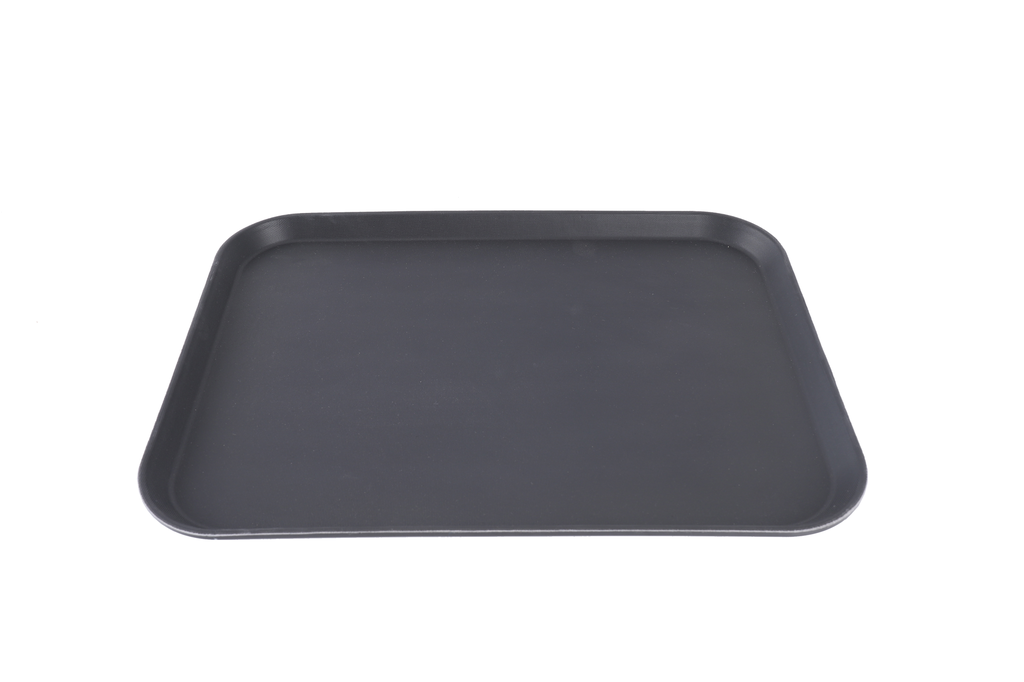 [PE6915_Br] FG Anti-skid | Brown Rectangular Salver (Serving Tray) 14x18in