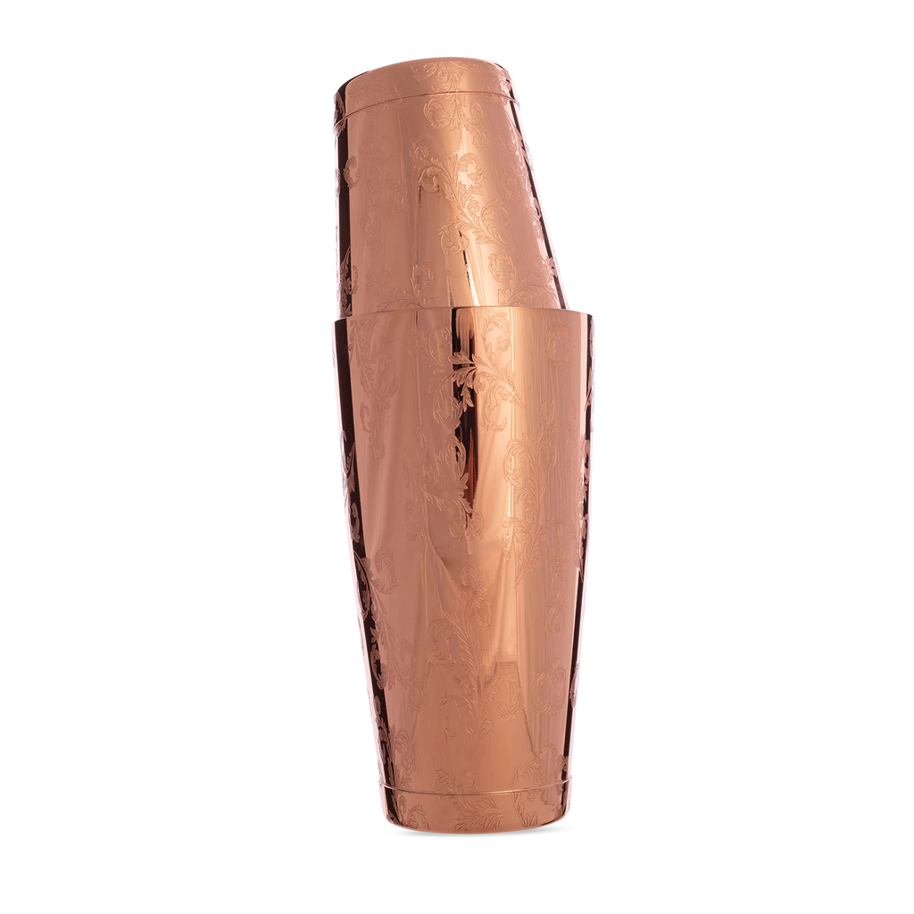 [M-89] Engraved 2pcs. Boston Shaker Rose Gold