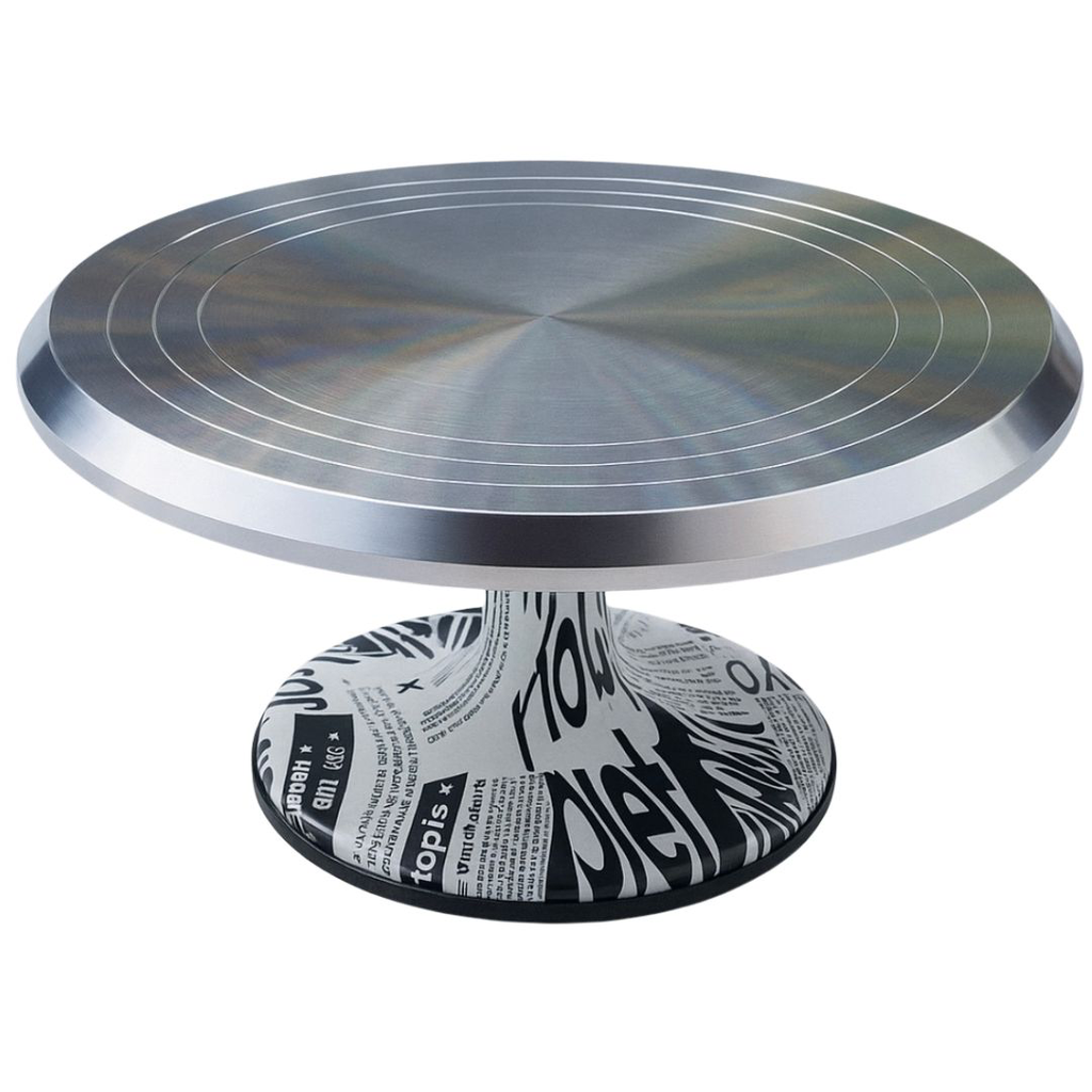 [IC134] Cake Turn-Table with B&W Designer Base