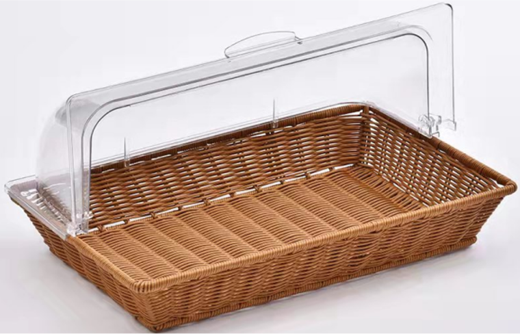 [PE0593 / PE1344] Buffet Bread Basket Rectangular with Cover 53x33x26cm