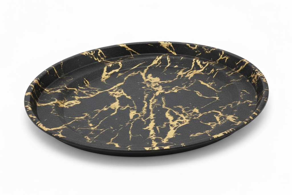 [IC152_BlackGold] Designer Salver / Serving Tray 35cm