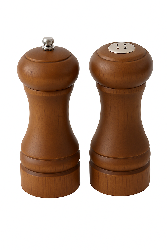 Cruet Set of 2 Pcs - 
Pepper Crusher / Pepper Grinder 5in. - Wooden