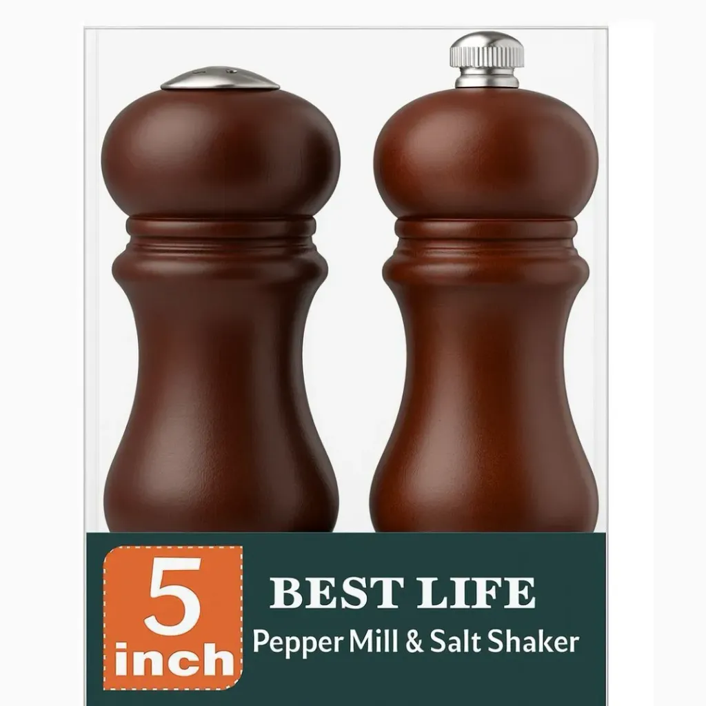 [Em9112] Cruet Set of 2Pcs. (Salt & Pepper Grinder)5inches