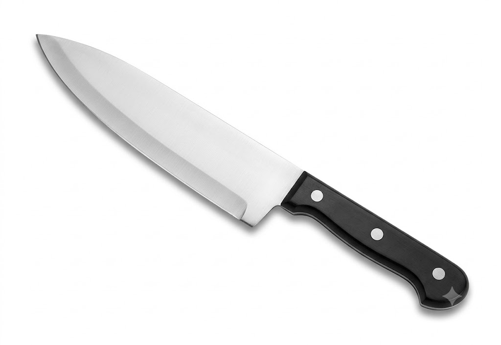 [L201 - PE3034] Chef Knife Black Riveted Handle