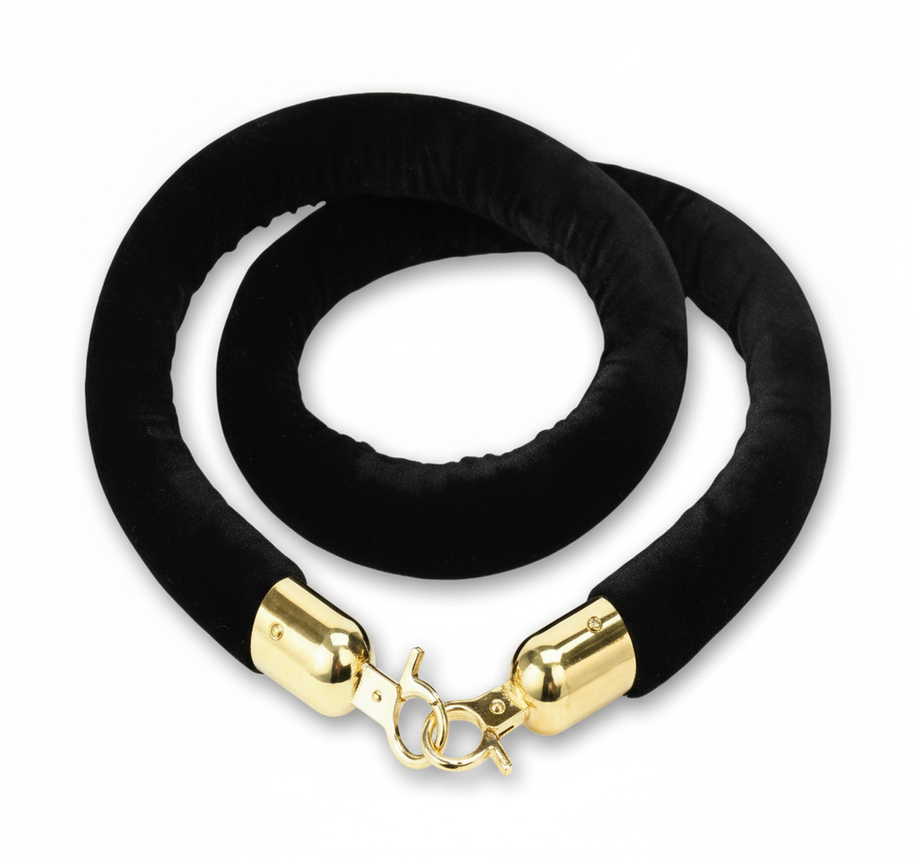 [EM9082_B] Black Velvet Rope for Q-Manager