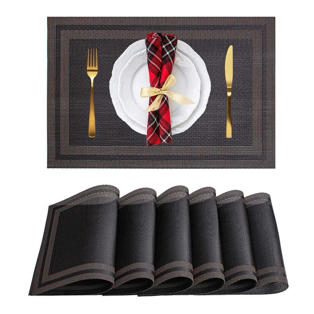[PE2954] Placemat Black Gold 45x30cm