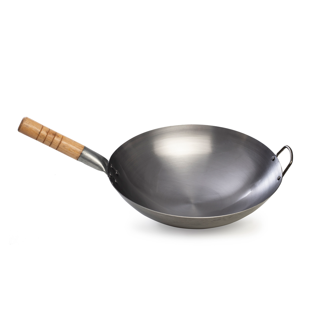 [EM 5060] Chinese Wok with wooden Handle36cm