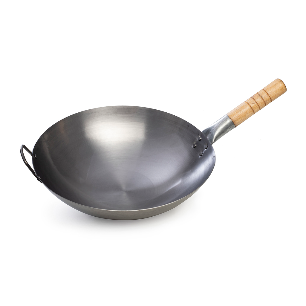 [PE0424] Chinese Wok with wooden Handle 40cm