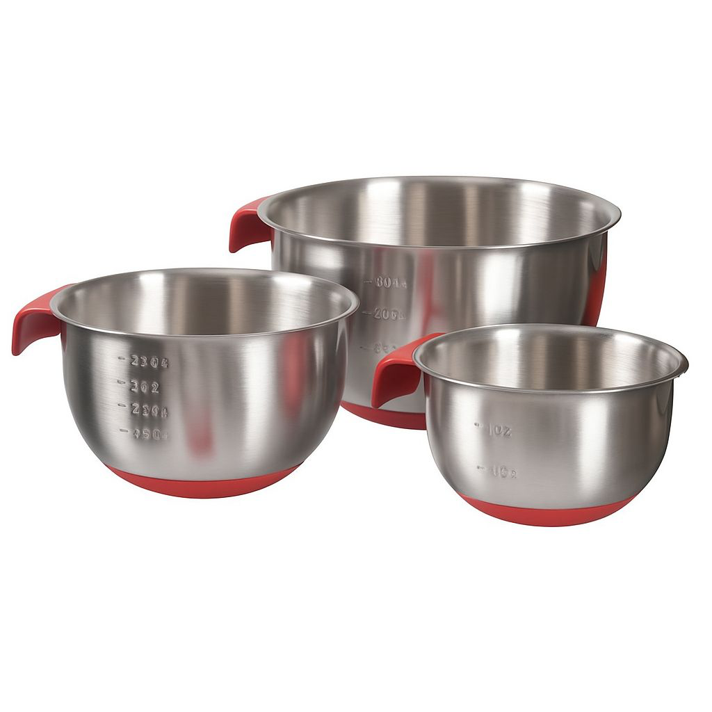 Mixing Bowl with Measurment Scale 3Pcs set (1, 2.5 & 4 Qts.)