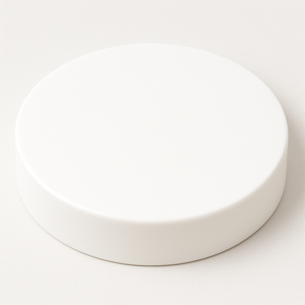[HDR35-5-White] Chopping Board Round White 14x2in.