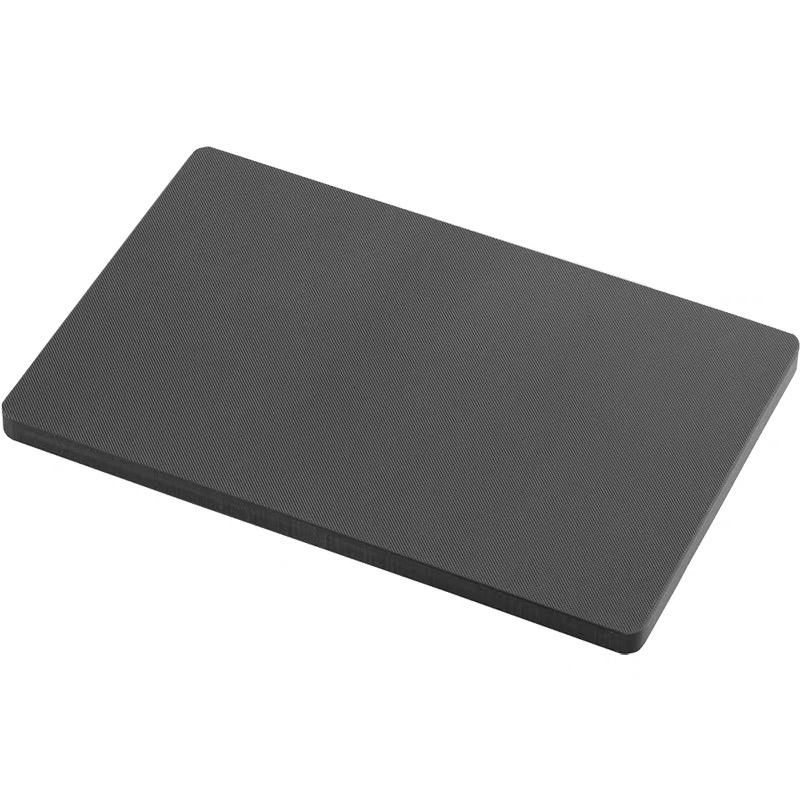 NSF - HDPE Chopping Board  Rectangular Black 12x18x1in